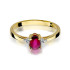 Pierścionek złoty z rubinem i diamentami BE W-301 RB owal próba 585