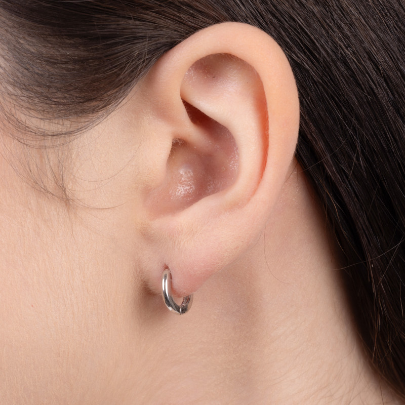 Kolczyki srebrne kółka blask 11mm/zatrzask NI ORSCL1 ROD próba 925