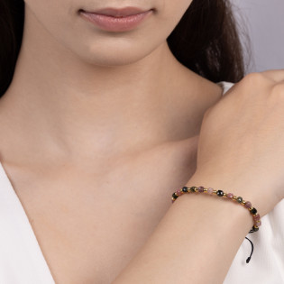 Pozłacana bransoletka z turmalinami - Srebro 925 - JubilerSezam.pl