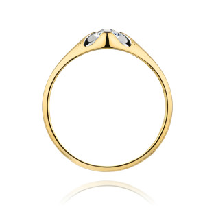 Pierścionek zaręczynowy z diamentami UNICO BE W-331 próba 585