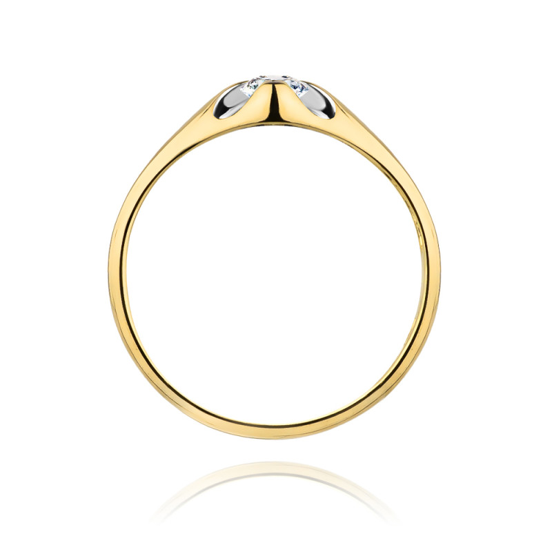 Pierścionek zaręczynowy z diamentami UNICO BE W-331 próba 585