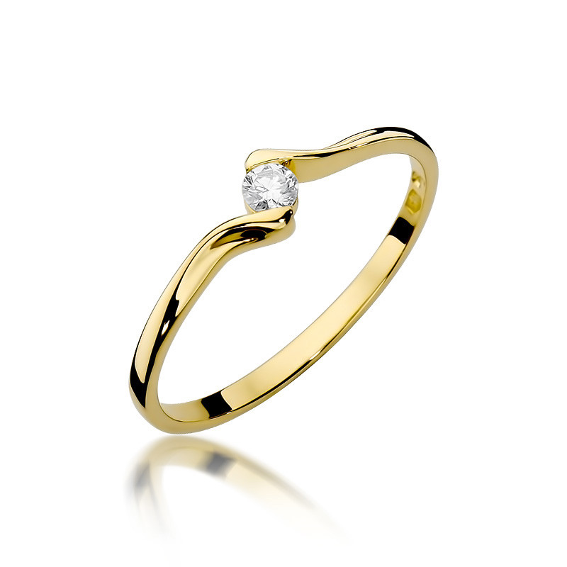 Pierścionek zaręczynowy z diamentami MARIAGE BE W-332 próba 585