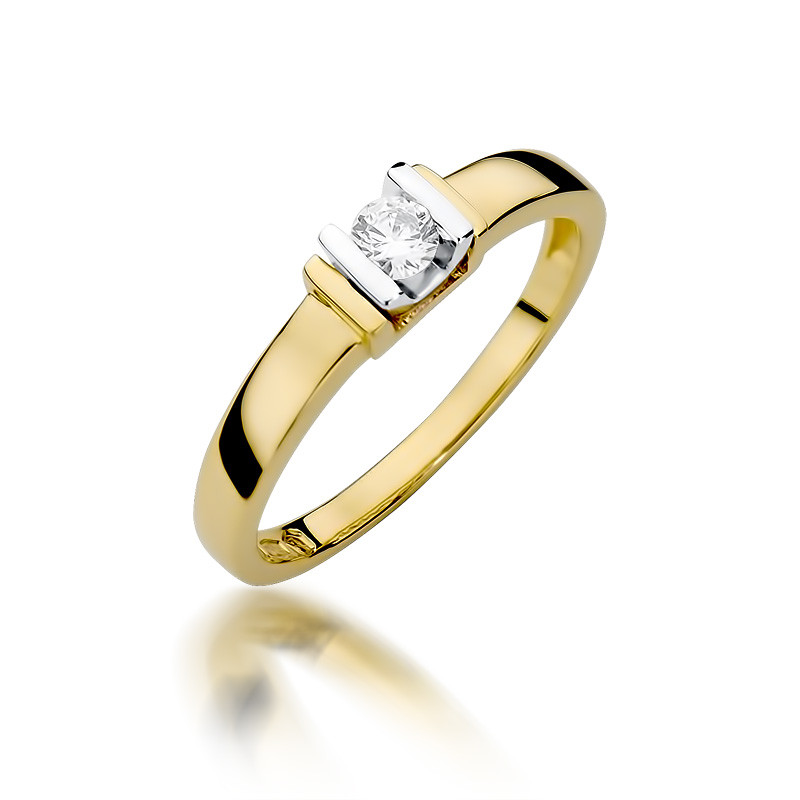 Pierścionek zaręczynowy z diamentami ETERNO BE W-343-10 próba 585