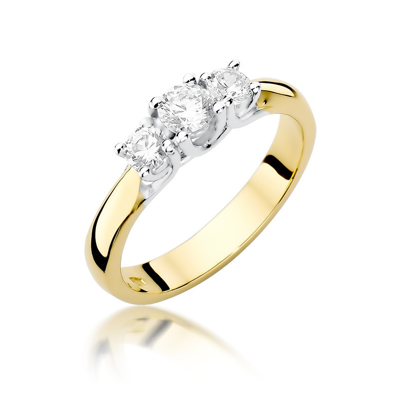 Pierścionek zaręczynowy z diamentami NOBLE BE W-344 próba 585