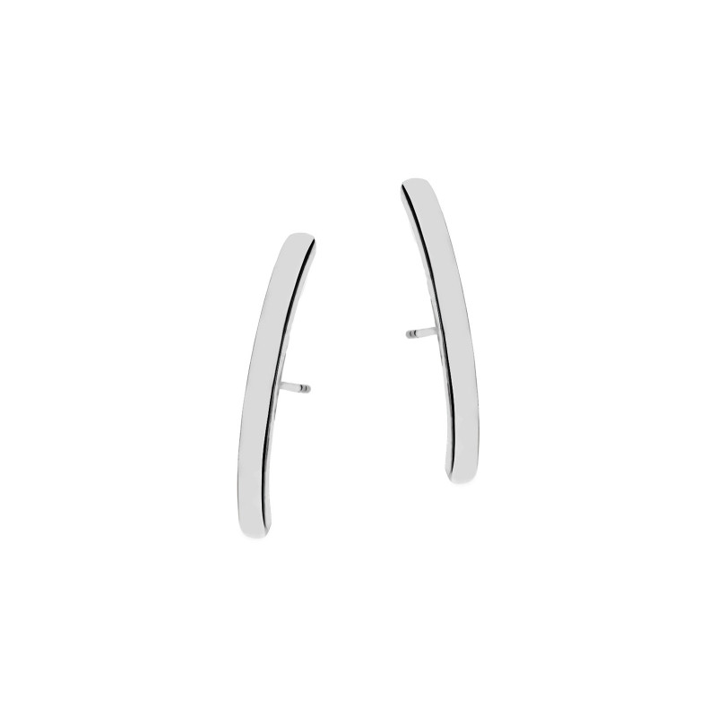 Kolczyki srebrne pałka wygięta blask/sztyft JA470R próba 925