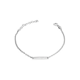 Bransoleta srebrna wąski matowy prostokąt/rolo M3-093 ROD próba 925