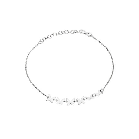 Bransoleta srebrna gładkie motylki x5/anker M3-162 ROD próba 925