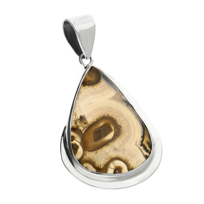 Zawieszka srebrna agat mszysty Ural GX MINERALS GX-agmsz-4 próba 925