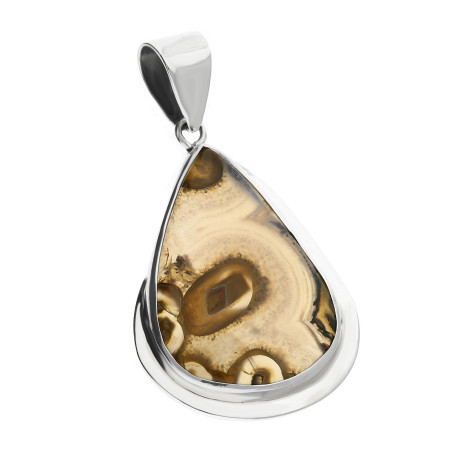 Zawieszka srebrna agat mszysty Ural GX MINERALS GX-agmsz-4 próba 925