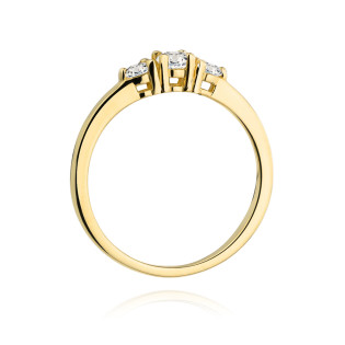 Pierścionek zaręczynowy z diamentami NOBLE BE W-377 próba 585