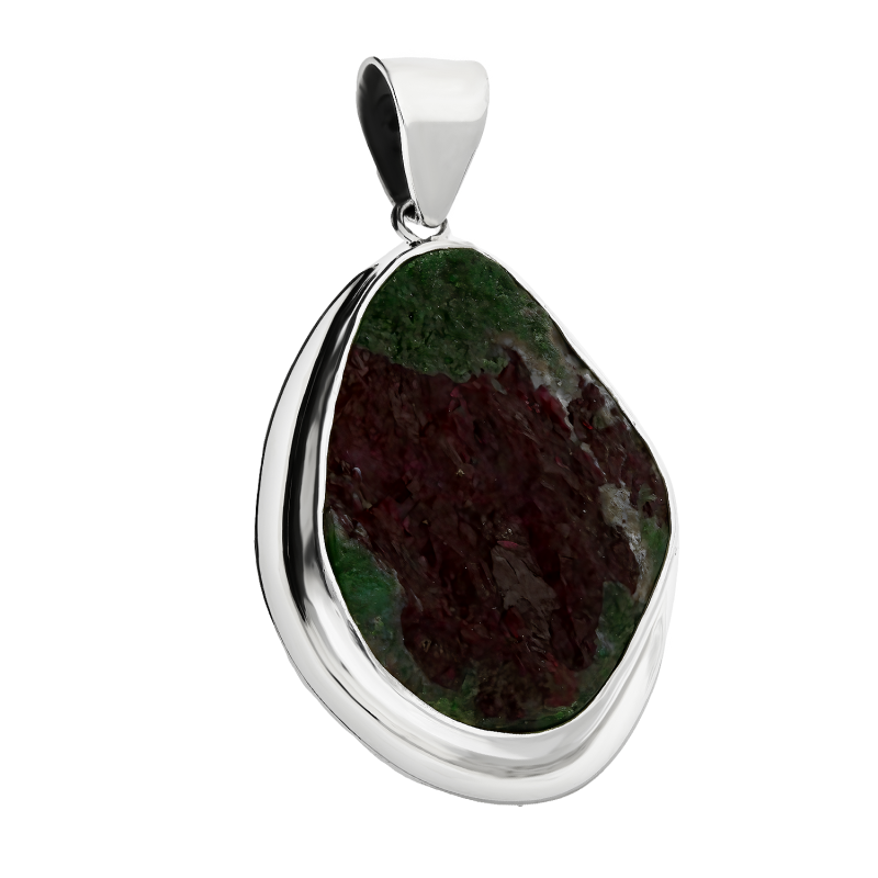 Zawieszka srebrna rubin-zoisyt Tanzania GX MINERALS GX-rub-14 próba 925
