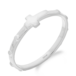 Srebrny Pierścionek Różaniec Próba 925 - JubilerSezam.pl