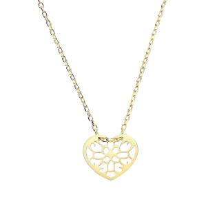 Naszyjnik złoty ażurowe serce/anker LP 14U275-98N0096-Y próba 585