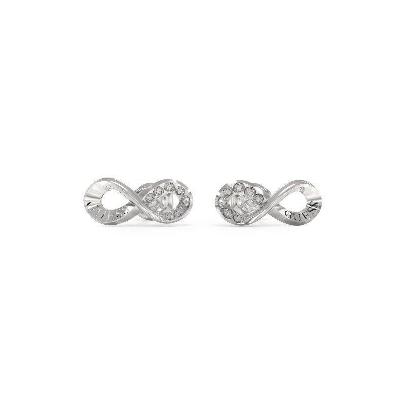 Srebrne Kolczyki Guess z Kryształkami JUBE03262JWRH - JubilerSezam.pl