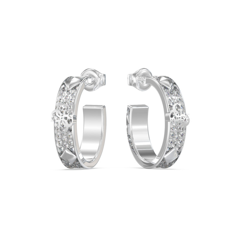 Kolczyki Guess srebrne z cyrkoniami JUBE03284JWRH - JubilerSezam.pl