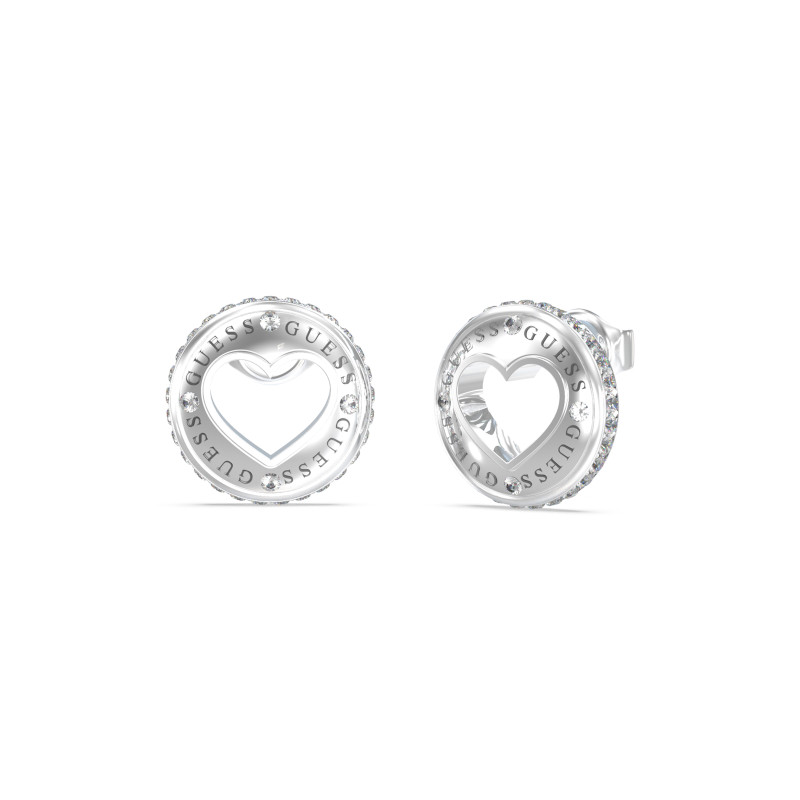 Kolczyki Guess srebrne z cyrkoniami JUBE03341JWRH - JubilerSezam.pl