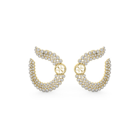 Kolczyki Guess złote z cyrkoniami JUBE03368JWYG - JubilerSezam.pl