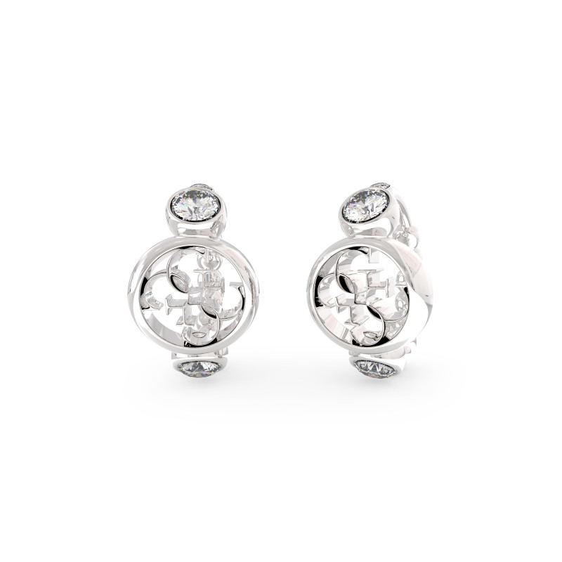 Srebrne Kolczyki Guess z Kryształkami JUBE03373JWRH - JubilerSezam.pl