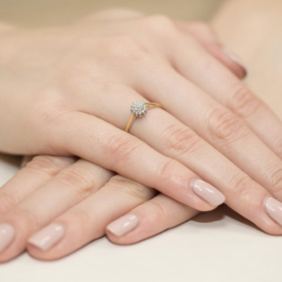 Pierścionek zaręczynowy BRIDEL z diamentami BE W-401 BRIDELL