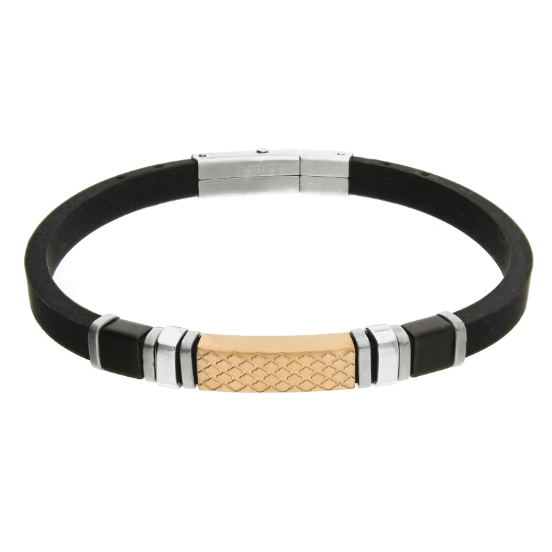 Bransoleta męska blaszka rose z ozdobnym grawerem EX BRX1750R