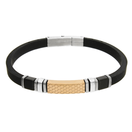 Bransoleta męska blaszka rose z ozdobnym grawerem EX BRX1750R