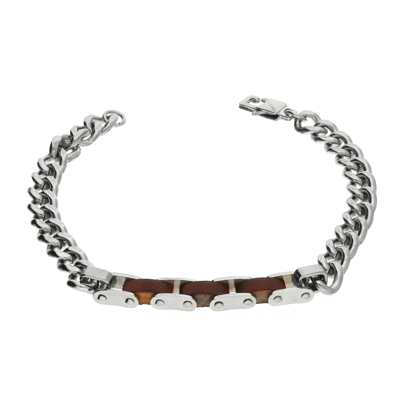 Bransoleta męska drewniane prostokąty/pancer EX BRX1512