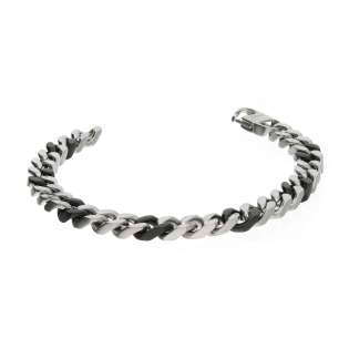 Bransoleta męska pancer z czarnymi ogniwami EX BRX1902AN