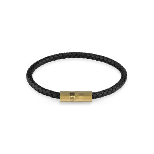 Męska bransoleta Guess JUXB03238JWYGBK złoto/czarna - JubilerSezam.pl