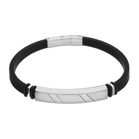 Bransoleta męska stalowa blaszka z nacięciami - JubilerSezam.pl