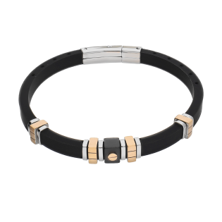 Bransoleta męska kostki w trzech kolorach na kauczuku EX BRX1761R