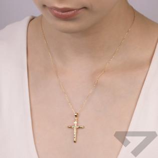 Krzyżyk złoty z wizerunkiem Pana Jezusa AR XXTP0011 próba 585