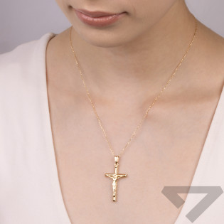 Krzyżyk złoty z wizerunkiem AR XXSTP10434 próba 585
