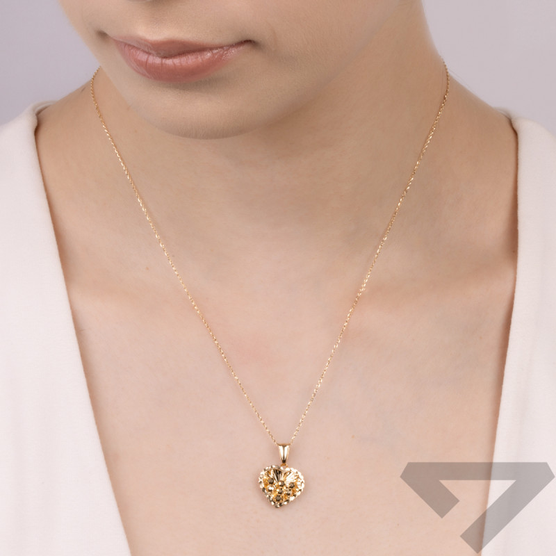 Serduszko złote grawerowane z kulkami AR XXDCLKP2147 próba 585