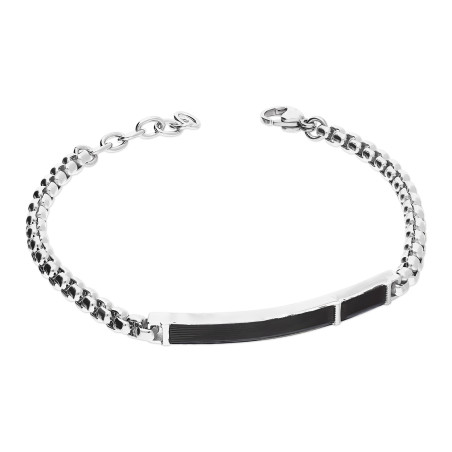 Bransoleta męska blaszka z bieżnikiem na łańcuchu EX BRX1071