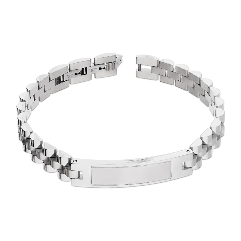 Bransoleta męska gładka blaszka i płotek EX BRX1300