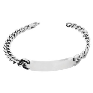 Bransoleta męska gładka blaszka na bransolecie pancer EX BRX1708 7mm