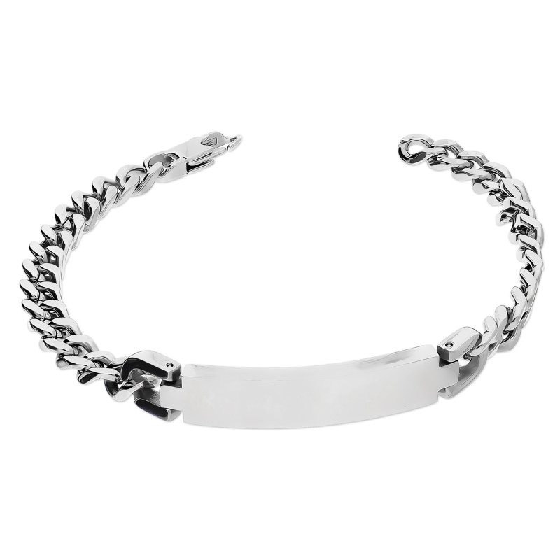 Bransoleta męska gładka blaszka na bransolecie pancer EX BRX1708 7mm