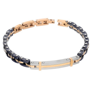 Bransoleta męska blaszka i ceramiczny płotek EX BRX1881