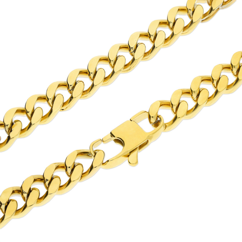 Naszyjnik męski pancer stalowy żółty EX CLX1527G 7mm