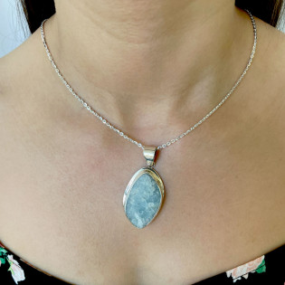 Zawieszka srebrna akwamaryn Afganistan GX-akw-1 próba 925