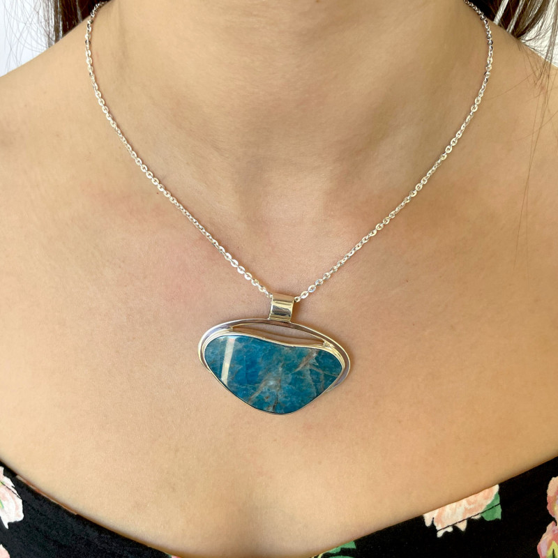 Zawieszka srebrna apatyt Boliwia GX-apa-2 próba 925