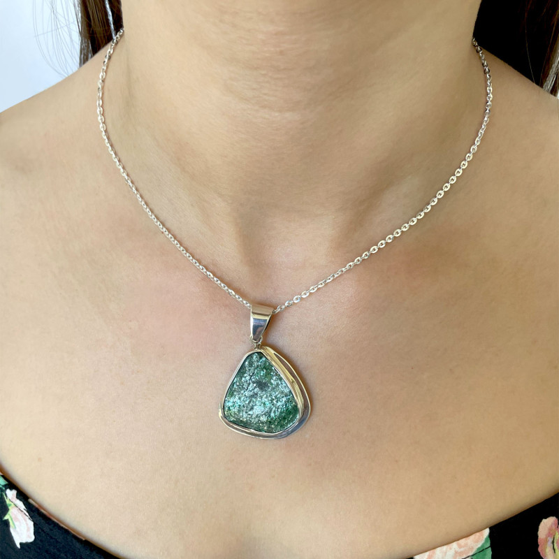 Zawieszka srebrna serafinit Rosja GX MINERALS GX-serafro-3 próba 925