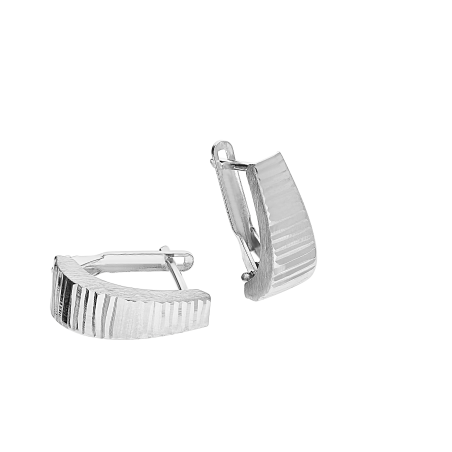 Kolczyki srebrne blaszki poszerzane grawerowane  OL CSK260 próba 925