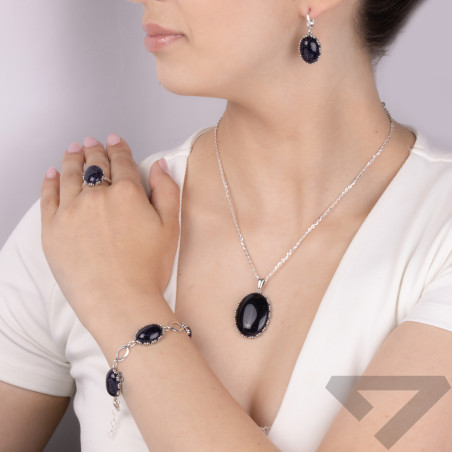 Srebrny Pierścionek Noc Kairu pr. 925 w Owalnym Zdobieniu - JubilerSezam.pl