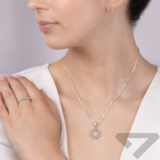 Zawieszka srebrna koło z kulkami bead SZ334 próba 925