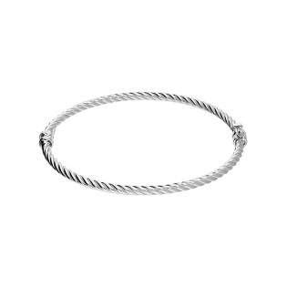 Bransoletka srebrna 925 model typu bangla skręcona