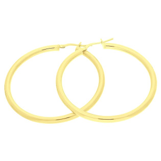 Kolczyki pozłacane kółka rurka 40mm/ang.zap NI KDM-40mm-5,00 ANG GOLD próba 925