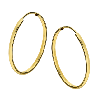 Kolczyki złote owalne kółka szarniry AR XLTE0244 próba 585