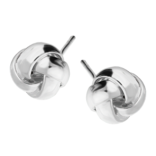 Kolczyki srebrne obwarzanek blask/sztyft M3-106 ROD próba 925