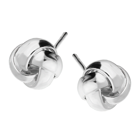 Kolczyki srebrne obwarzanek blask/sztyft M3-106 ROD próba 925